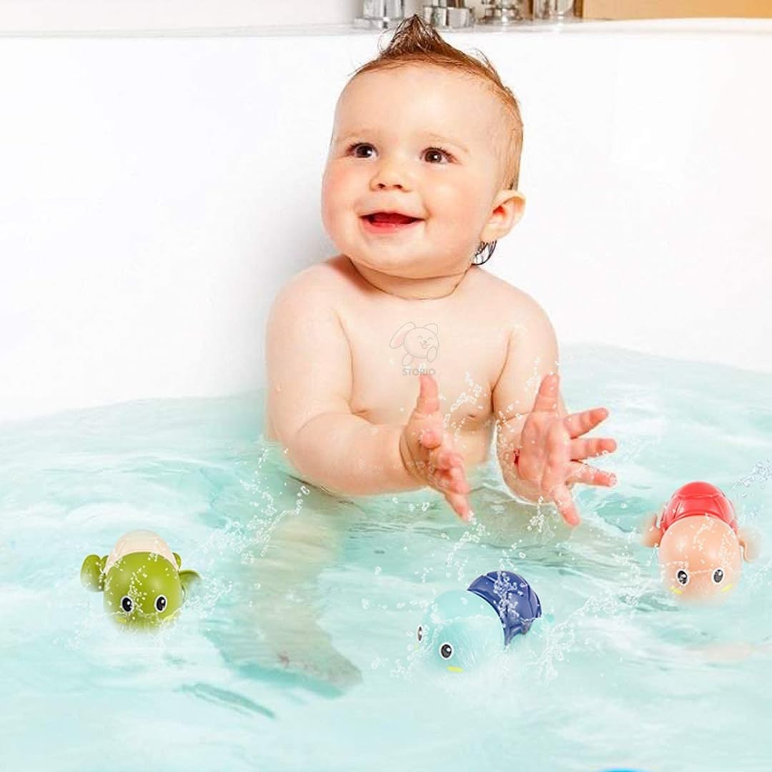 Wind-Up Turtle Bath Toys for Kids – Floating Water Play Set (Set of 2)