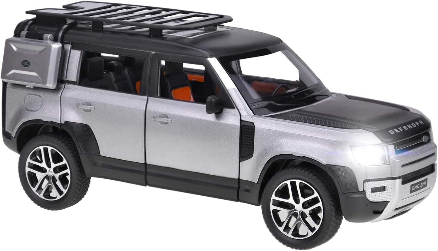 METAL DEFENDER JEEP 1:24 Scale Land Rover Defender Toy Cars, Diecast Model Luxury Metal Car Collection | Collectible Toys | Zinc Alloy Pull Back with Front and Back...