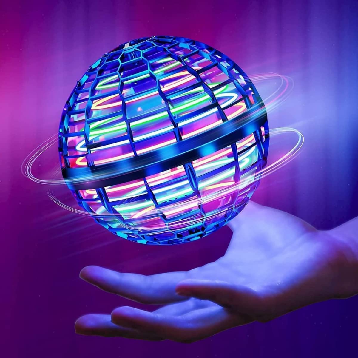 LED Flying Spinner Ball Toy for kids and adults