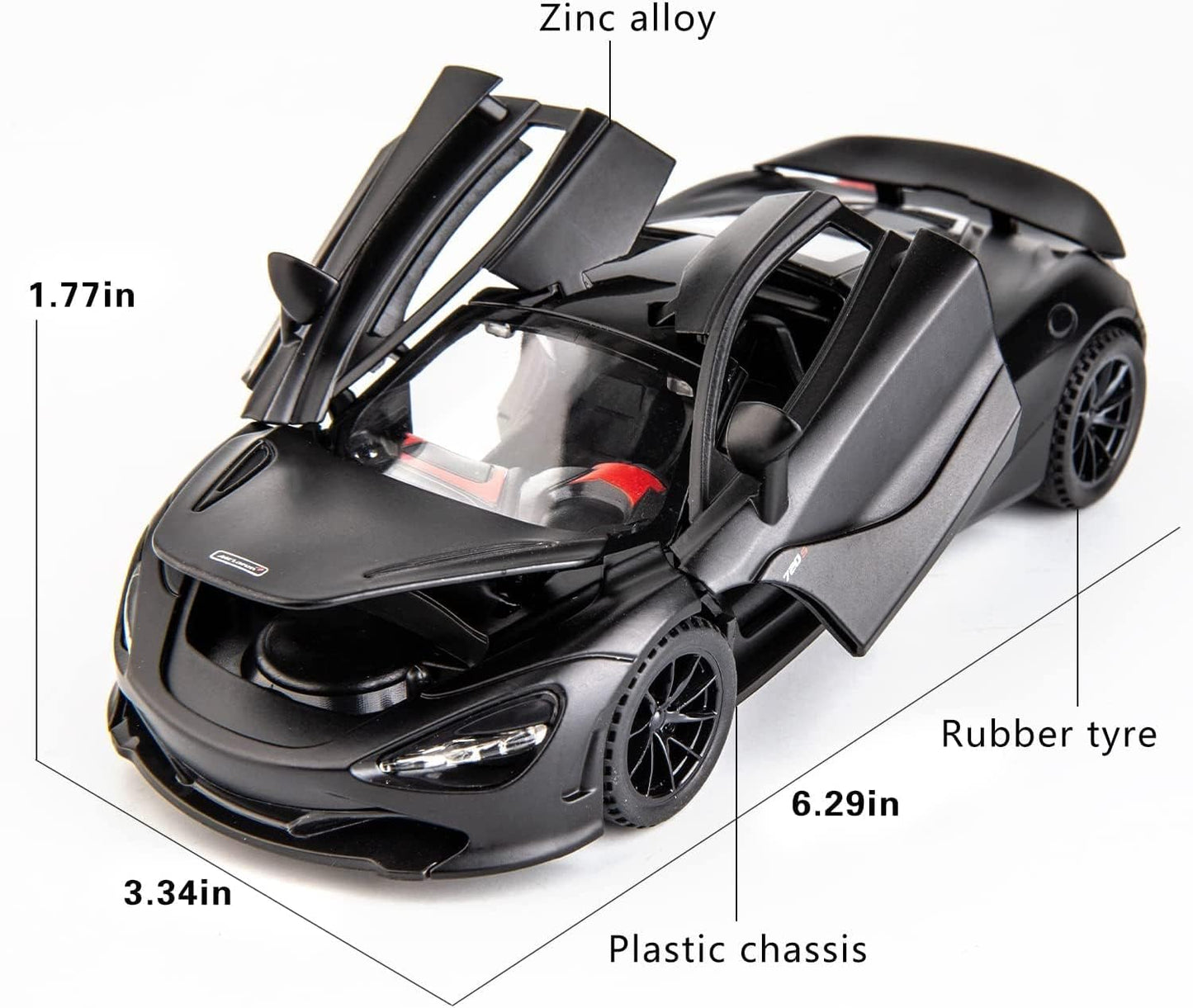 McLaren 720S Diecast Model 1:32 Scale – G Black