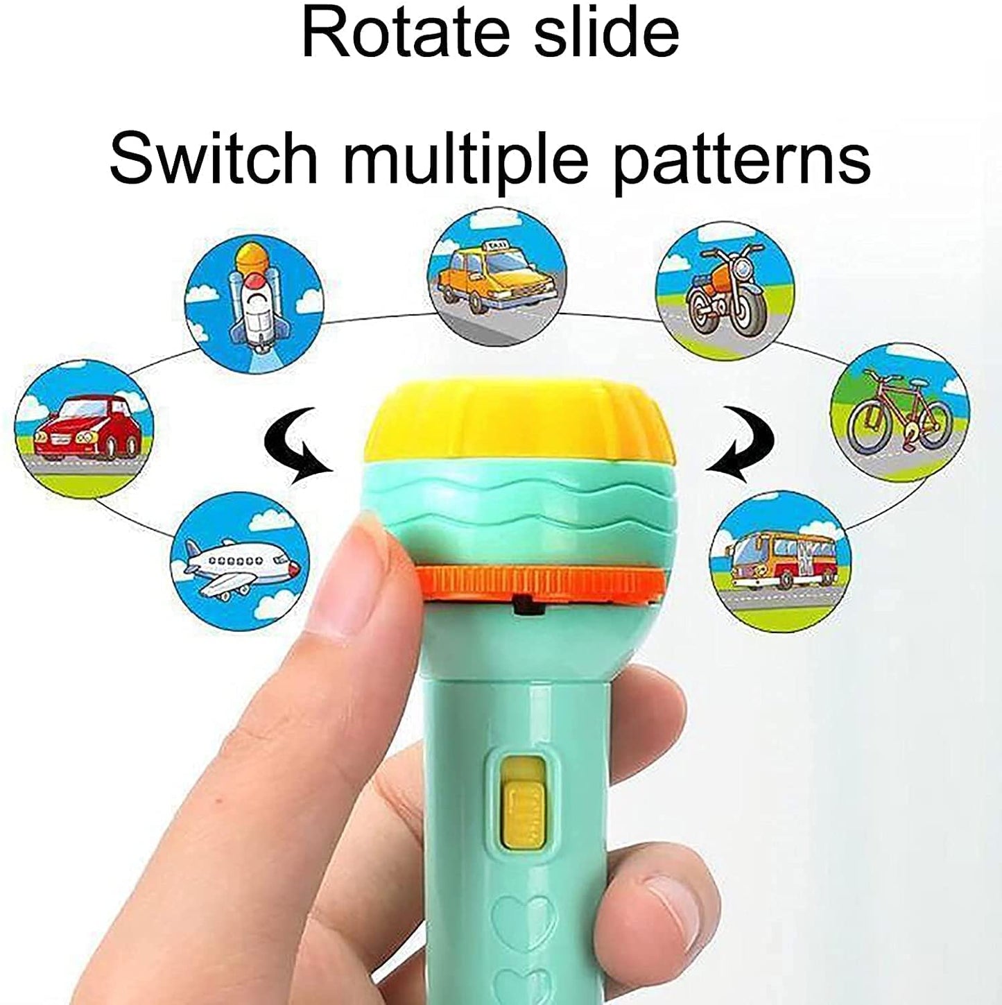 Kids Story Projector Torch – Multi-Theme Slide Projection Flashlight Toy