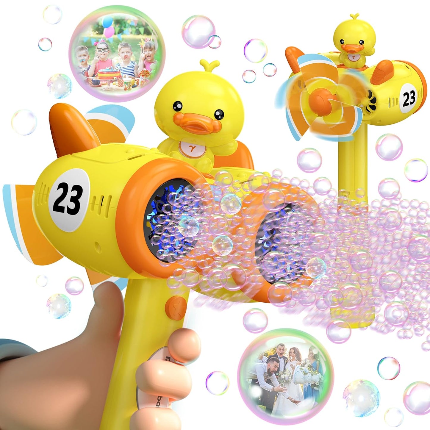 Bubble Machine for Kids Toddlers with Bubble Solution, Bubble Maker Bubble Toys for Birthday Parties Wedding IndoorOutdoor