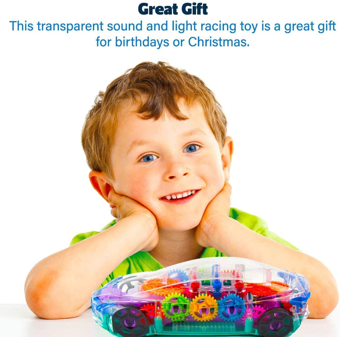 Remote Control Concept Musical and 3D Lights Kids Transparent Car, Toy for 2-5 Year Kids Baby Toy Recharbeable Battery Included - New