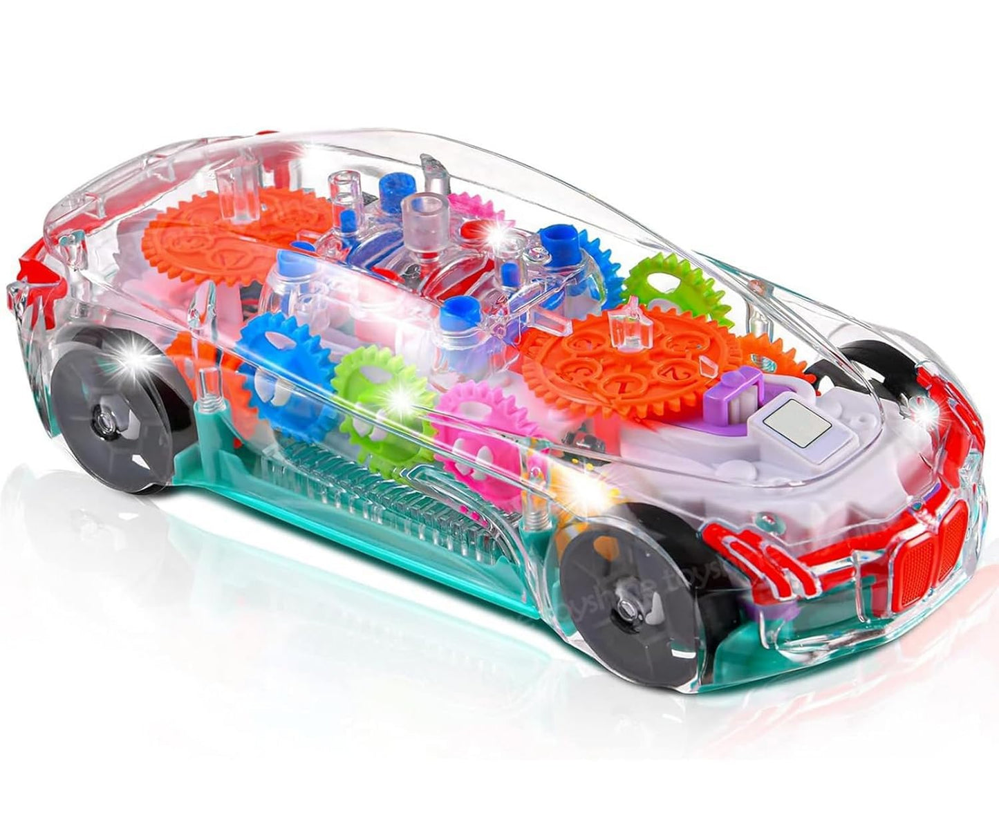 Remote Control Concept Musical and 3D Lights Kids Transparent Car, Toy for 2-5 Year Kids Baby Toy Recharbeable Battery Included - New