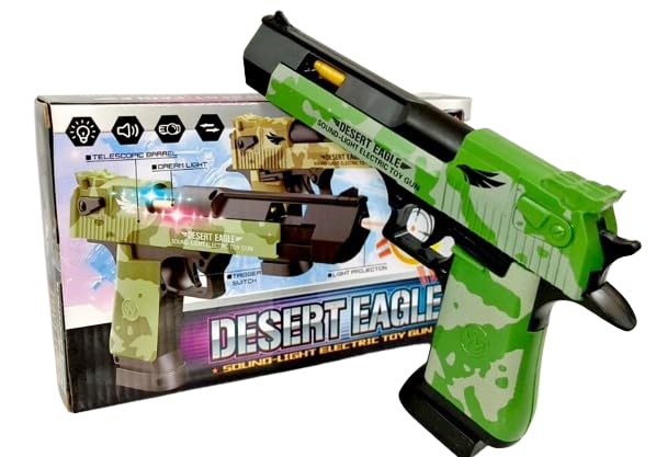 Desert Eagle Pistol Toy - Realistic Toy Gun with Lights and Sound Effects