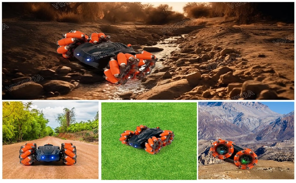 Remote Control Extreme Drift Stunt Car for Kids | 360 Degree Limit Drift Car, Left & Right Rotation - Orange