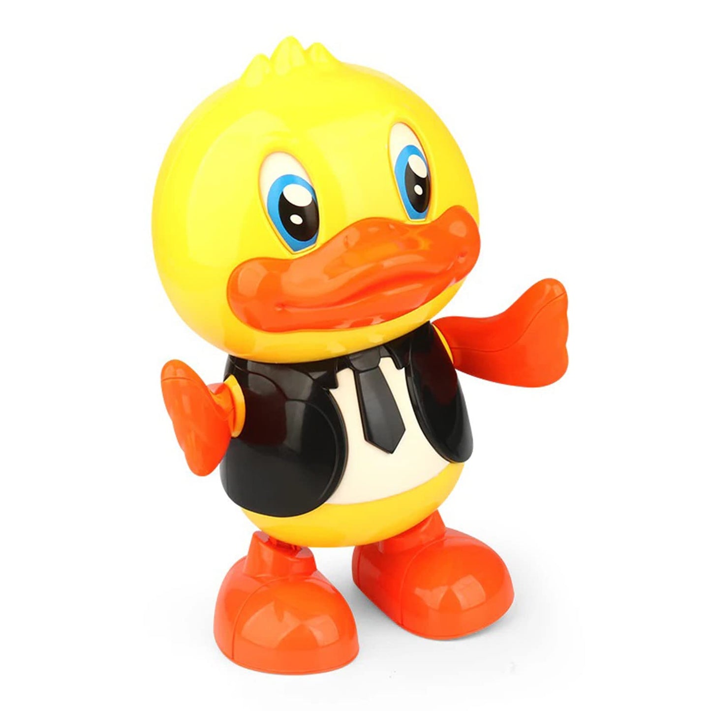 Duck Gentleman Toy for Kids with Flashing Lights and Musical Sounds, Helps Hand Eye Coordination - Hand and Feet Dance and Moving Eyes Real Dancing.