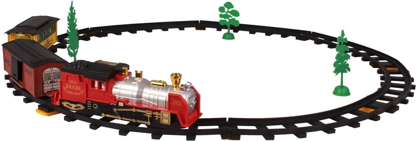 Train World Battery Operated Train Set, 27 Pieces, with Tracks, Lights and Sound, Ages 3+