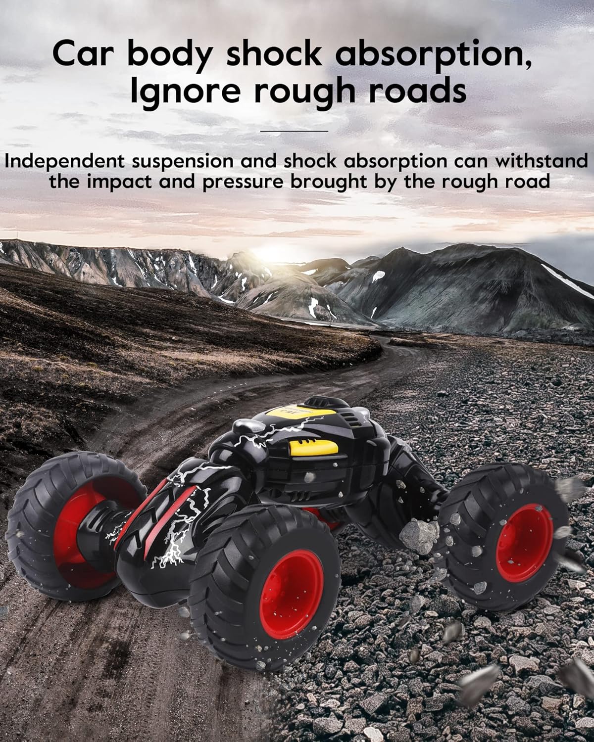DTX Pull Back Car, (Pack of 2) Monster Toys Cars for 3 Year Old Boys and Toddlers, Friction