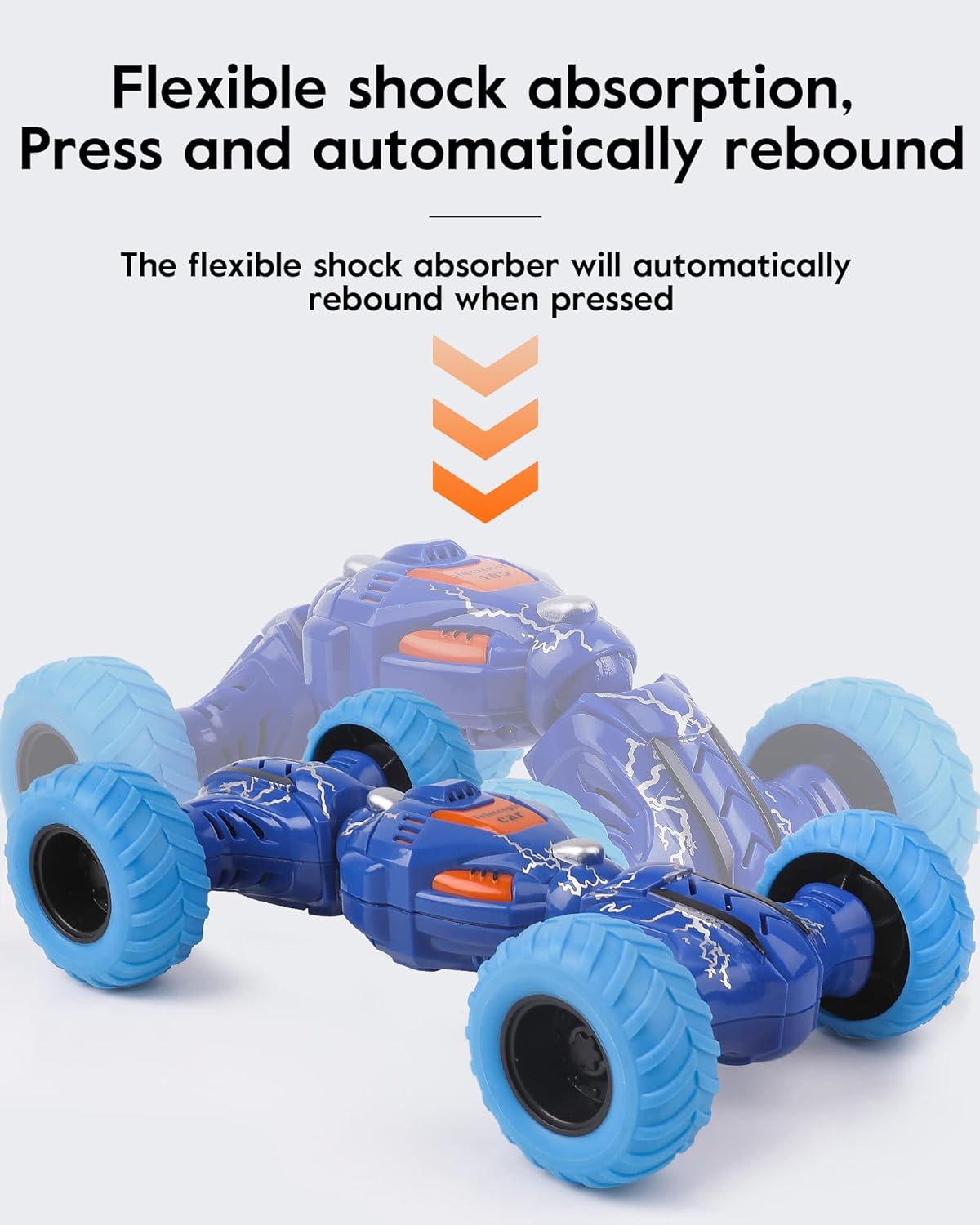 DTX Pull Back Car, (Pack of 2) Monster Toys Cars for 3 Year Old Boys and Toddlers, Friction