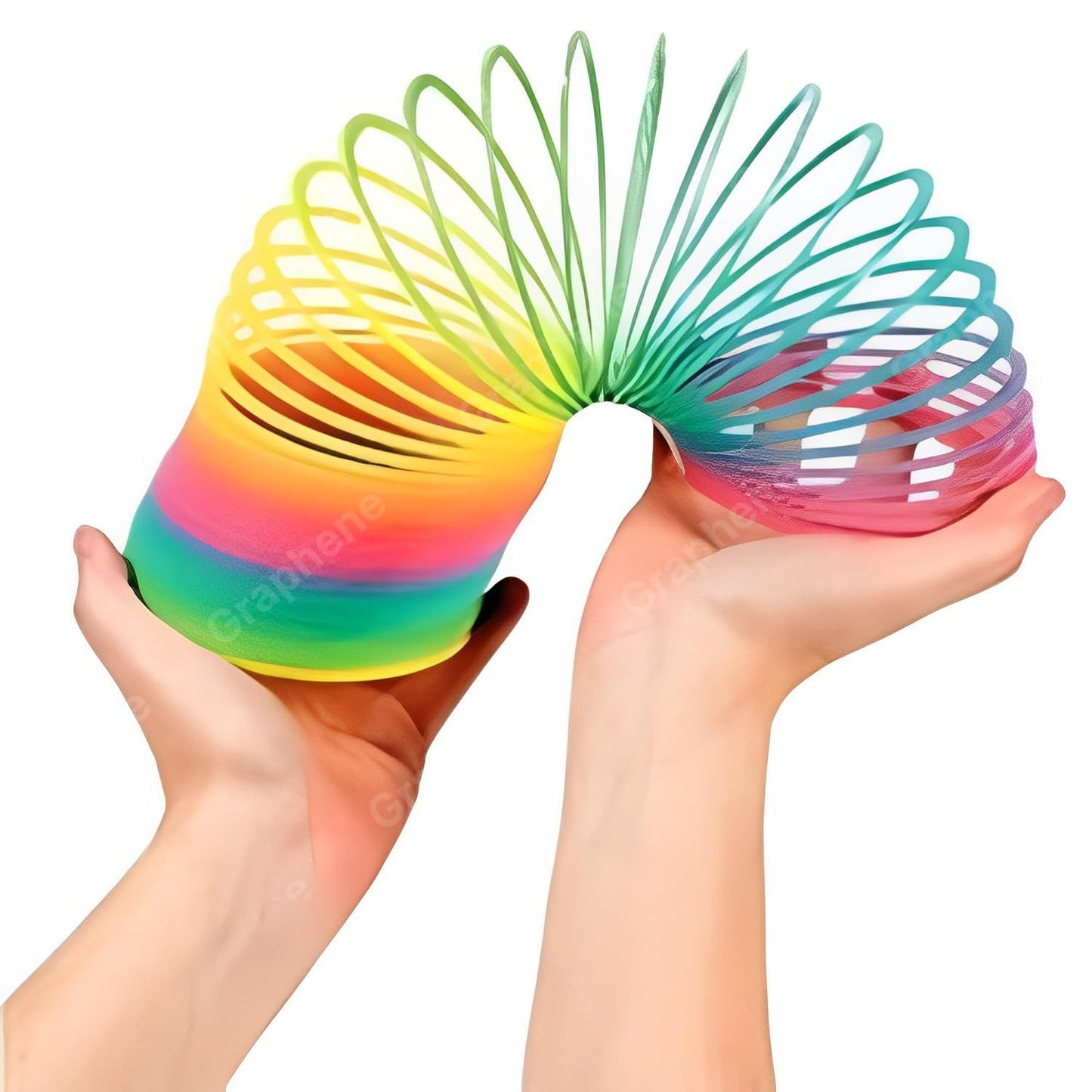 Rainbow Spring Fun Activity Stress Relief Toy for Kids Adults of All Age Group, for Birthdays, Compact and Portable Easy to Carry