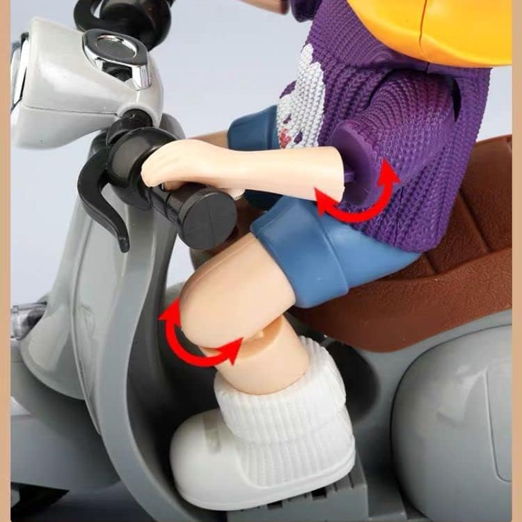 Stunt Scooter Bump & Go 360 Degree Rotating Spot Stunt Scooter Dancing Motorcycle Toy with Flashing Light & Sound Musical Bicycle Toys