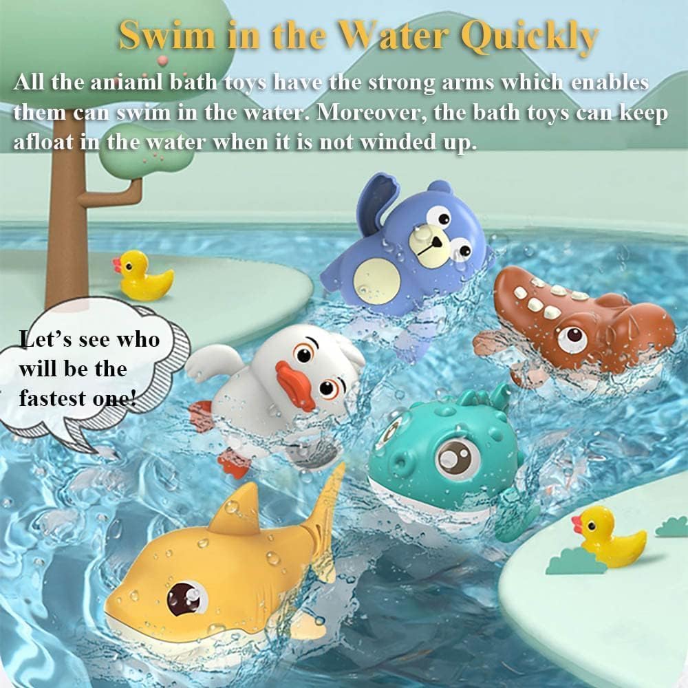 Windup Crocodile Bath Toy, Wind-up Swimming Alligator Bathtub Toy Alligator Tub Toy Water Toy Bathtub Crocodile Floating Toy Crocodile Water Toy Pc 4