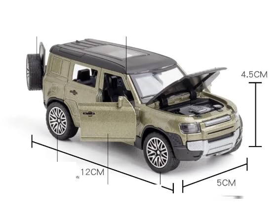 Kids die cast 1:36 Scale Model Metal Pullback Toy car with Openable Doors (Random Color as per Stock) (Defender)