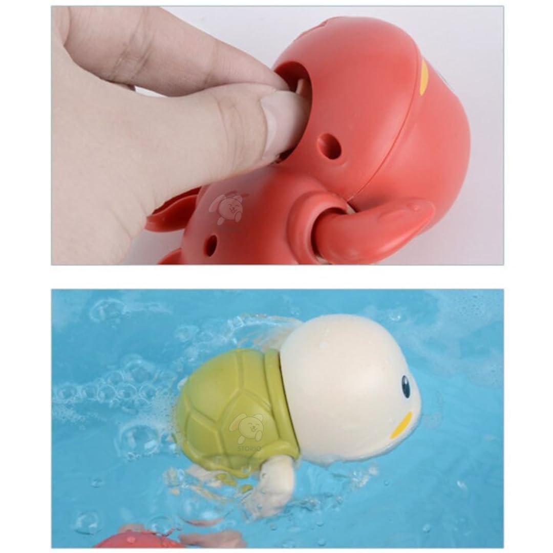 Wind-Up Turtle Bath Toys for Kids – Floating Water Play Set (Set of 2)