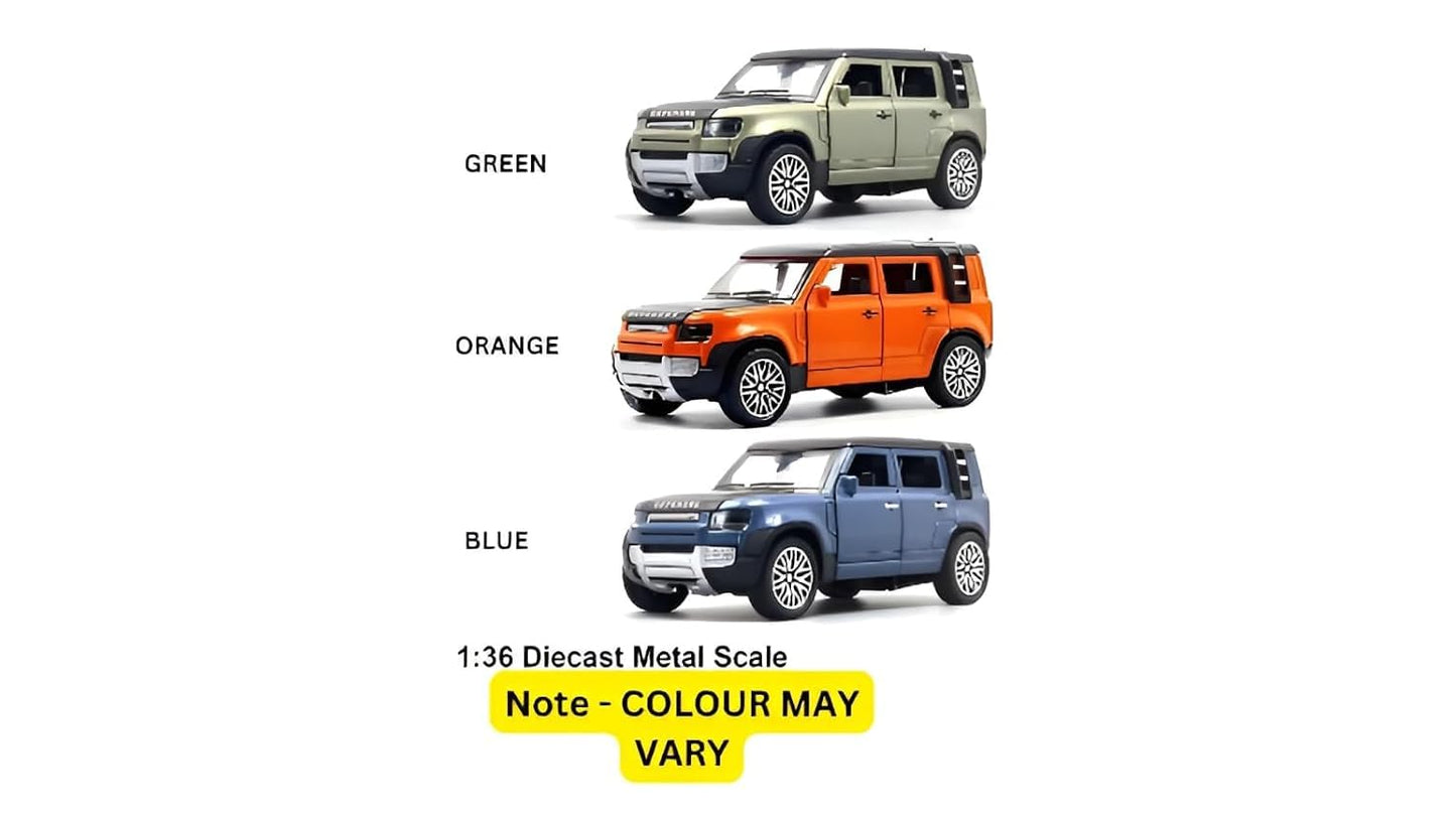 Defender 1:36 Diecast Model | Openable Doors, Bonnet & Boot for Kids and Collectors | Alloy Metal Car Toy | Perfect for Play & Display