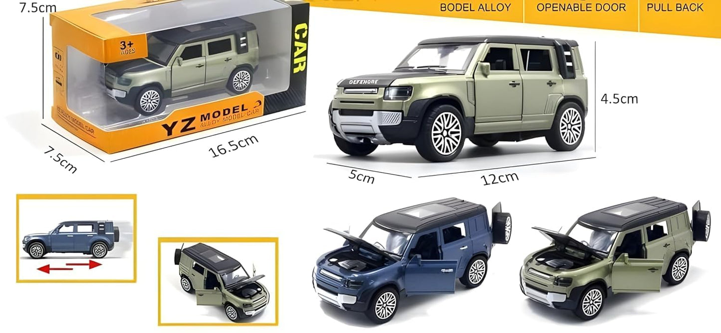 Defender 1:36 Diecast Model | Openable Doors, Bonnet & Boot for Kids and Collectors | Alloy Metal Car Toy | Perfect for Play & Display