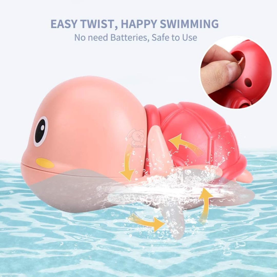 Wind-Up Turtle Bath Toys for Kids – Floating Water Play Set (Set of 2)