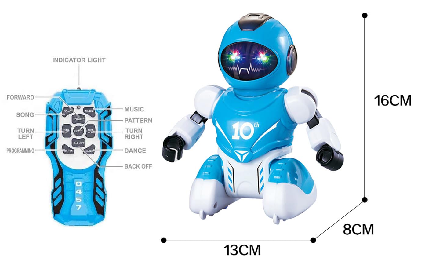 Soccer Robot Soccer Playing Programmable Dancing &amp; Walking Robot for Kids with Lights Style