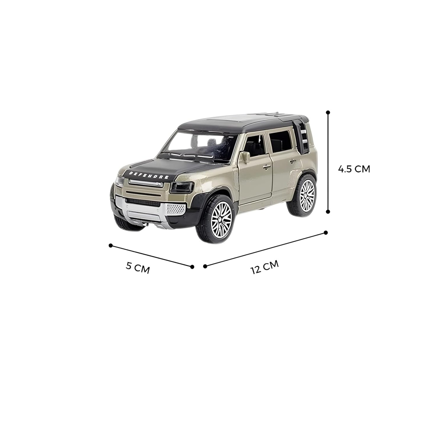 Diecast Defender Small Toy Car with Openable Doors, Bonnet & Boot Pull Back Action for Kids Alloy Metal Diecast Model (Multi Color )