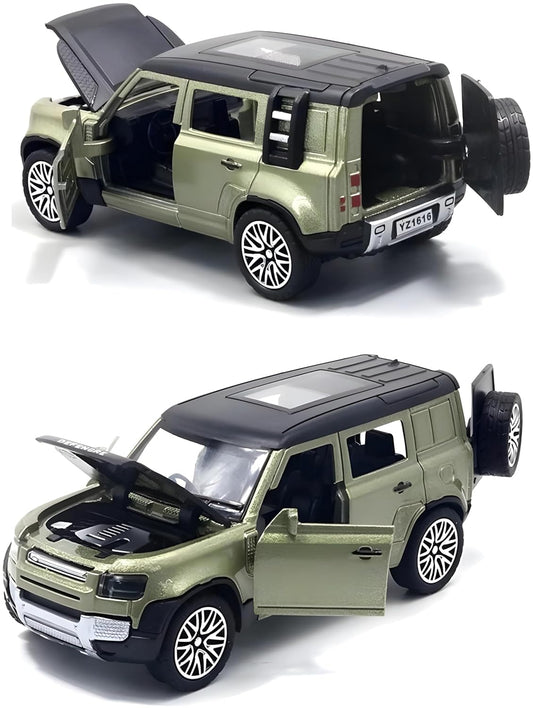 Defender 1:36 Diecast Model | Openable Doors, Bonnet & Boot for Kids and Collectors | Alloy Metal Car Toy | Perfect for Play & Display
