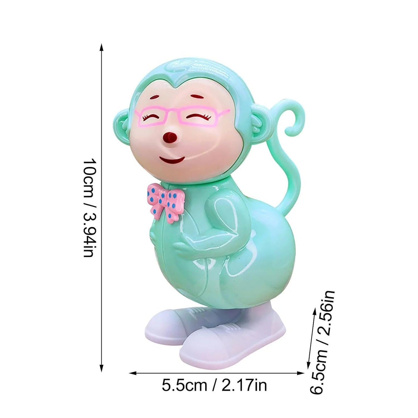 Colorful Key Operated Jumping Wind up Interactive Walking Toys for Baby & Kids- Monkey Wind-up Toys (Pack of 3)