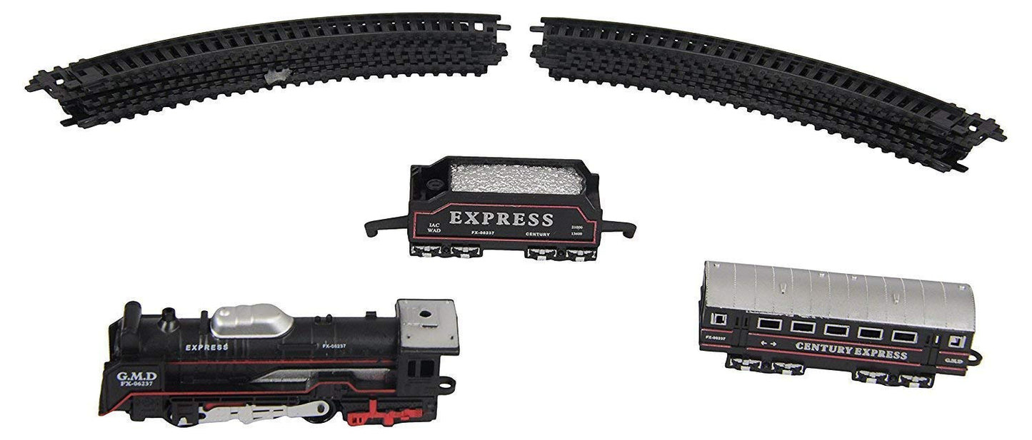 Black Train Toy  13 Pieces Battery Operated Toy Set for Kids  Big Size & Musical Toy Train for Kids