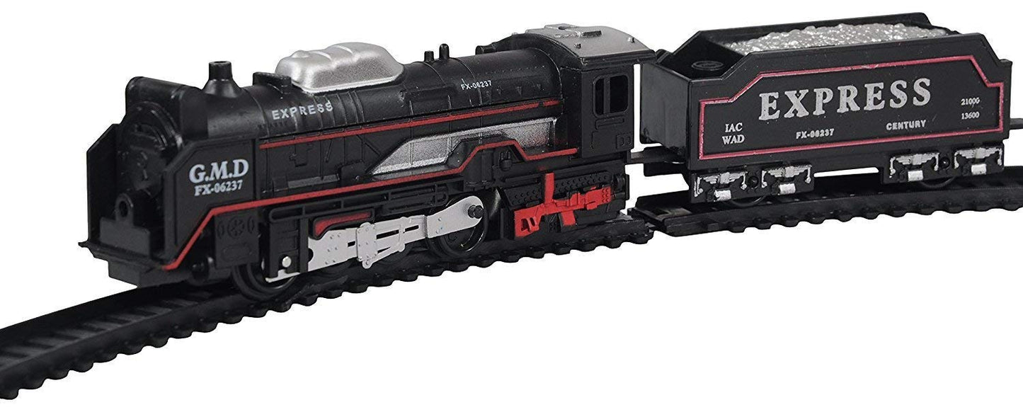 Black Train Toy  13 Pieces Battery Operated Toy Set for Kids  Big Size & Musical Toy Train for Kids