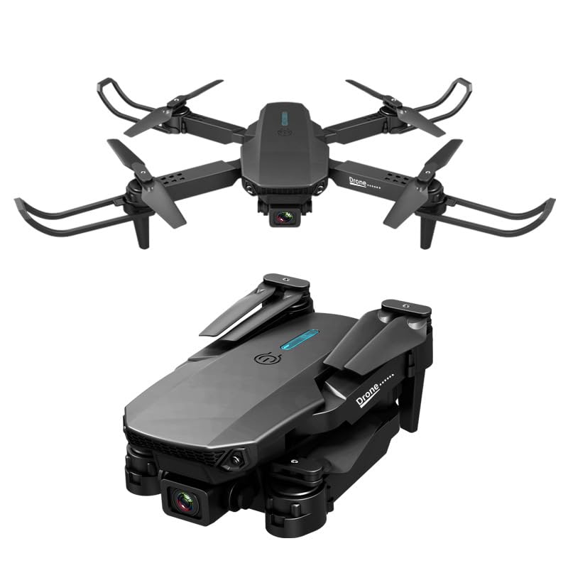 E88 Drone with 4K Camera, Foldable, 1080P HD, FPV Live Video, One Key Take Off/Landing, 3D Flips, Altitude Hold, Headless Mode, Gestures Selfie,