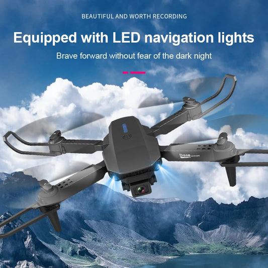 E88 Drone with 4K Camera, Foldable, 1080P HD, FPV Live Video, One Key Take Off/Landing, 3D Flips, Altitude Hold, Headless Mode, Gestures Selfie,