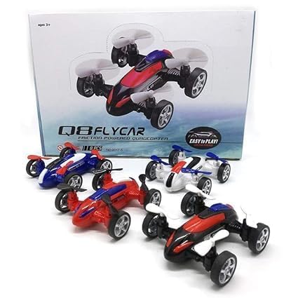 Flying Toy Car, Toy Car for Kids with 360 Rotation, Wing Opening, Sound and Light Toys for KidsBoys – Plastic 1 Pc Multicolor