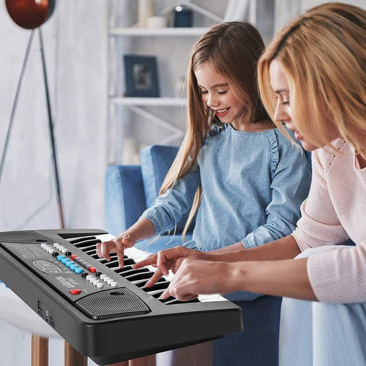 Musical Sound Toys 37 Key Piano Keyboard Toy with Recording and Mic and Adapter for Power | 8 Rhythms 8 Tones 6 Demos Portable Electronic Keyboard Toy Beginners Age 3 to 5 Years Boys Girls