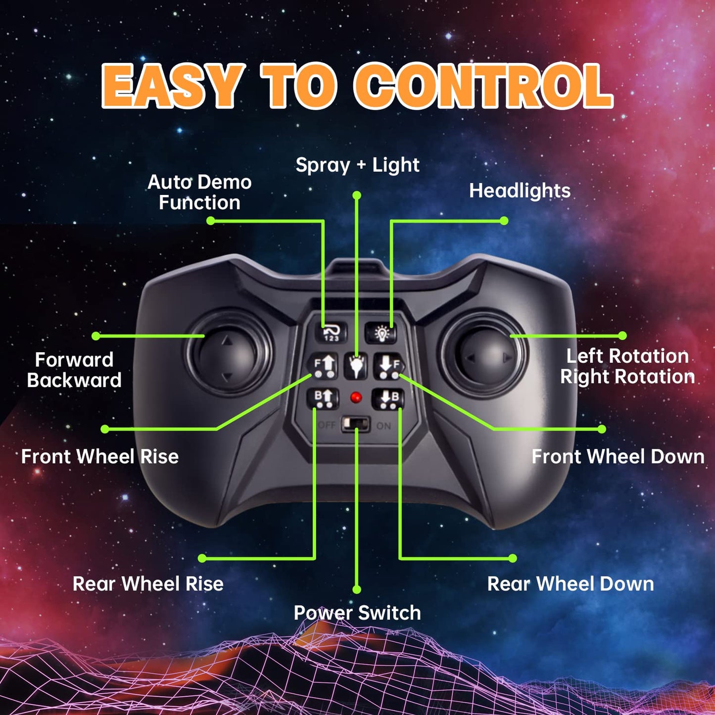 Sensor Car Remote Control Car for Boys 8-12 & Age 4-7, 360 Degrees Rotating Drift RC Stunt Cars with LED Lights and Spray, Hobby RC Car Toy For Kid with 2.4Ghz...