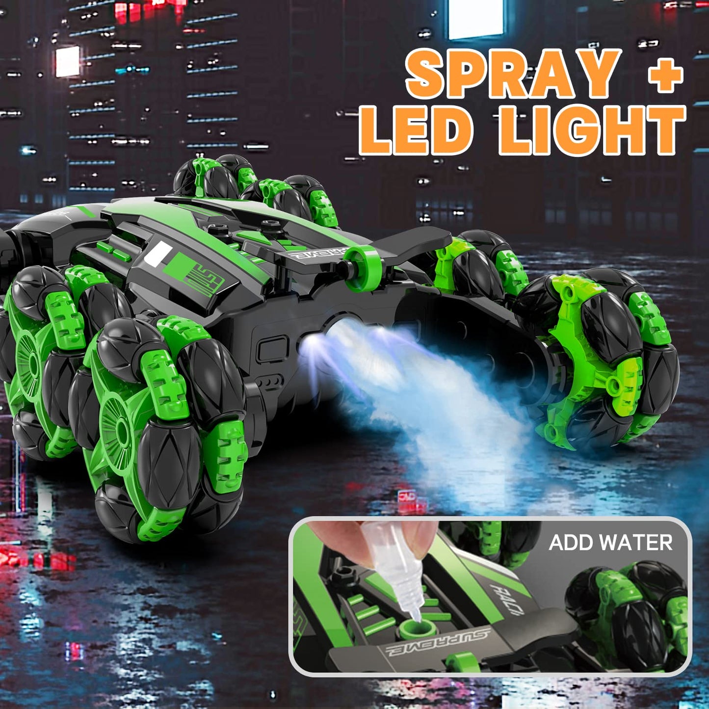 Sensor Car Remote Control Car for Boys 8-12 & Age 4-7, 360 Degrees Rotating Drift RC Stunt Cars with LED Lights and Spray, Hobby RC Car Toy For Kid with 2.4Ghz...