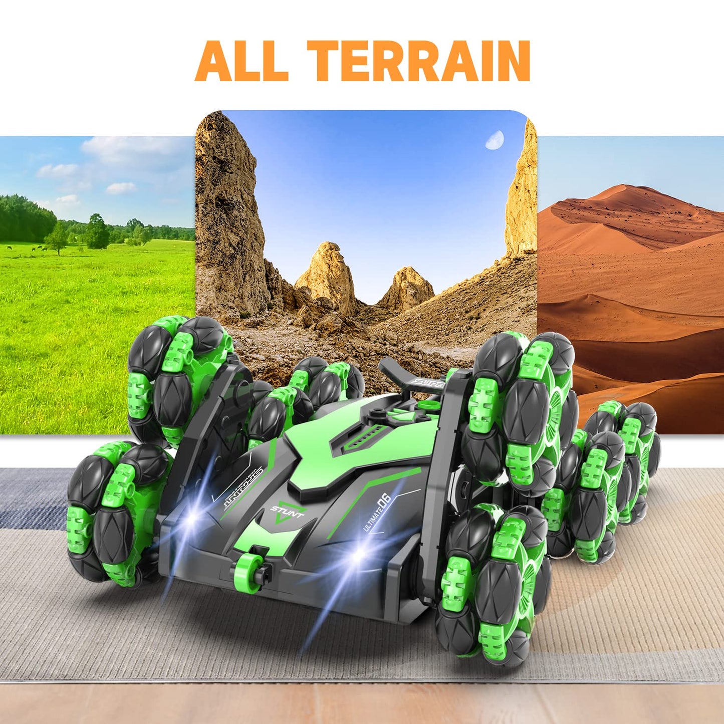 Sensor Car Remote Control Car for Boys 8-12 & Age 4-7, 360 Degrees Rotating Drift RC Stunt Cars with LED Lights and Spray, Hobby RC Car Toy For Kid with 2.4Ghz...