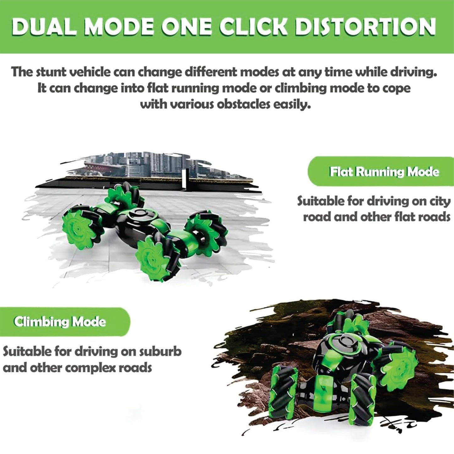Sensor Car Toy with Gesture Sensing Twist and 2.4G Remote Control Technology - Double-Sided Mini Deformation with Smoke Toy Car for Kids