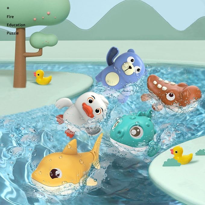Windup Crocodile Bath Toy, Wind-up Swimming Alligator Bathtub Toy Alligator Tub Toy Water Toy Bathtub Crocodile Floating Toy Crocodile Water Toy Pc 4